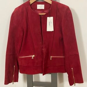 Sandro Paris Suede Burgundy jacket.